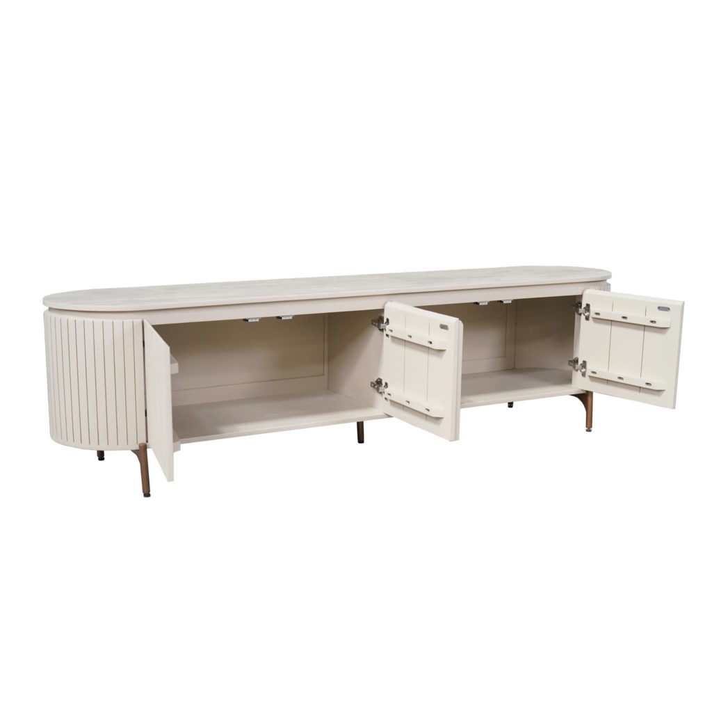 Tv-meubel Solana zand mangohout 210 cm - Afbeelding 4