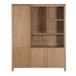 Vakkenkast XL Dallas Naturel Mangohout 160 cm