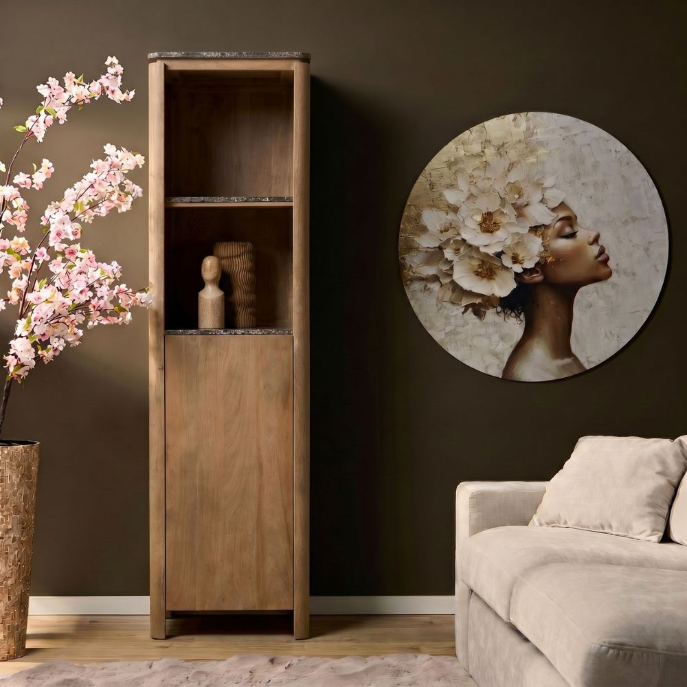 Boekenkast Dallas Naturel Mangohout 55 cm - Afbeelding 12