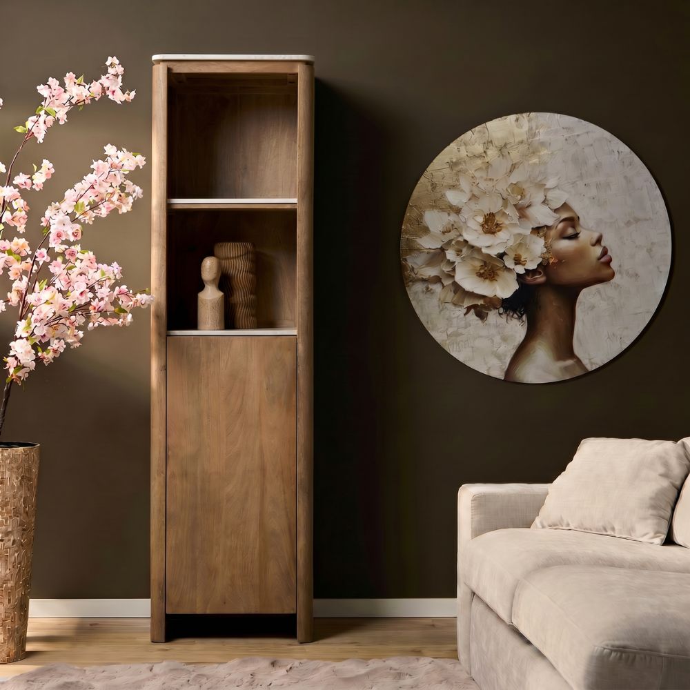 Boekenkast Dallas Naturel Mangohout 55 cm - Afbeelding 13
