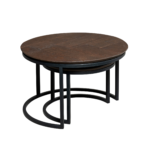 Salontafel Otik Bruin Eiken | 70 cm | Set van 2