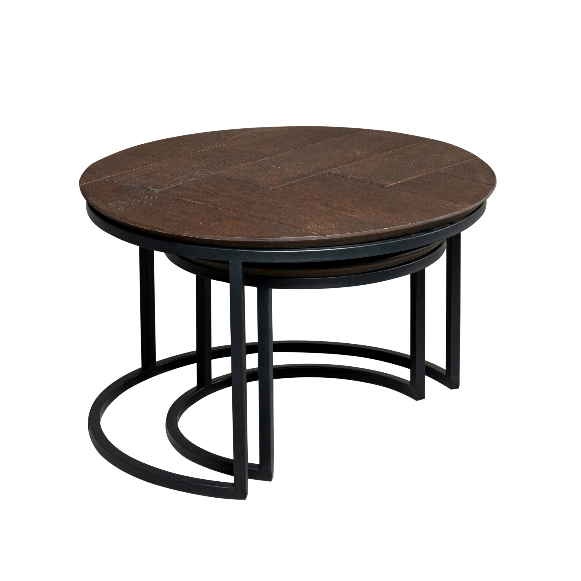 Stermeubilair Salontafel Otik Bruin Eiken &VerticalLine; 70 cm &VerticalLine; Set van 2
