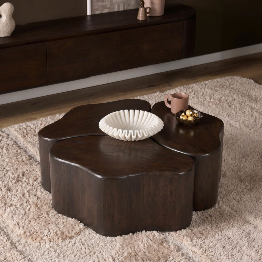 Salontafel Elara Mangohout Bruin 115 cm - Afbeelding 6