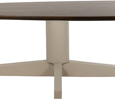 Salontafel 130, organisch, poot beige, mango bruin walnoot