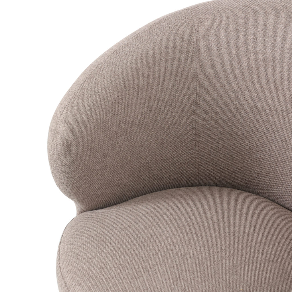 Fauteuil lichtbruin met champagnekleurig metalen frame - Afbeelding 6