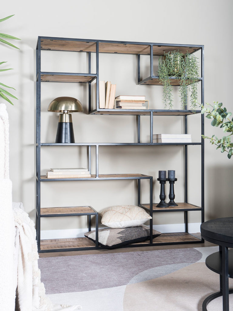 Vakkenkast Huub Hout 175 x 145 cm - Roomdivider - Afbeelding 2