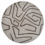 Vloerkleed Labyrint Beige - Rond ø200 cm