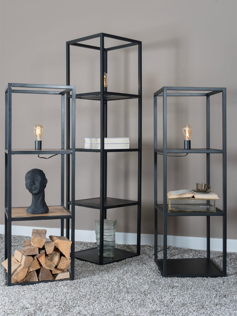 Vloerlamp Vintage Zwart Mangohout 160 cm - Afbeelding 2