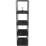Vloerlamp Vintage Zwart Mangohout 160 cm