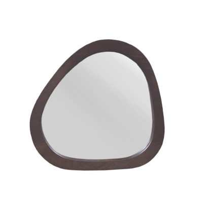 Organische spiegel Lou bruin mangohout 55 cm