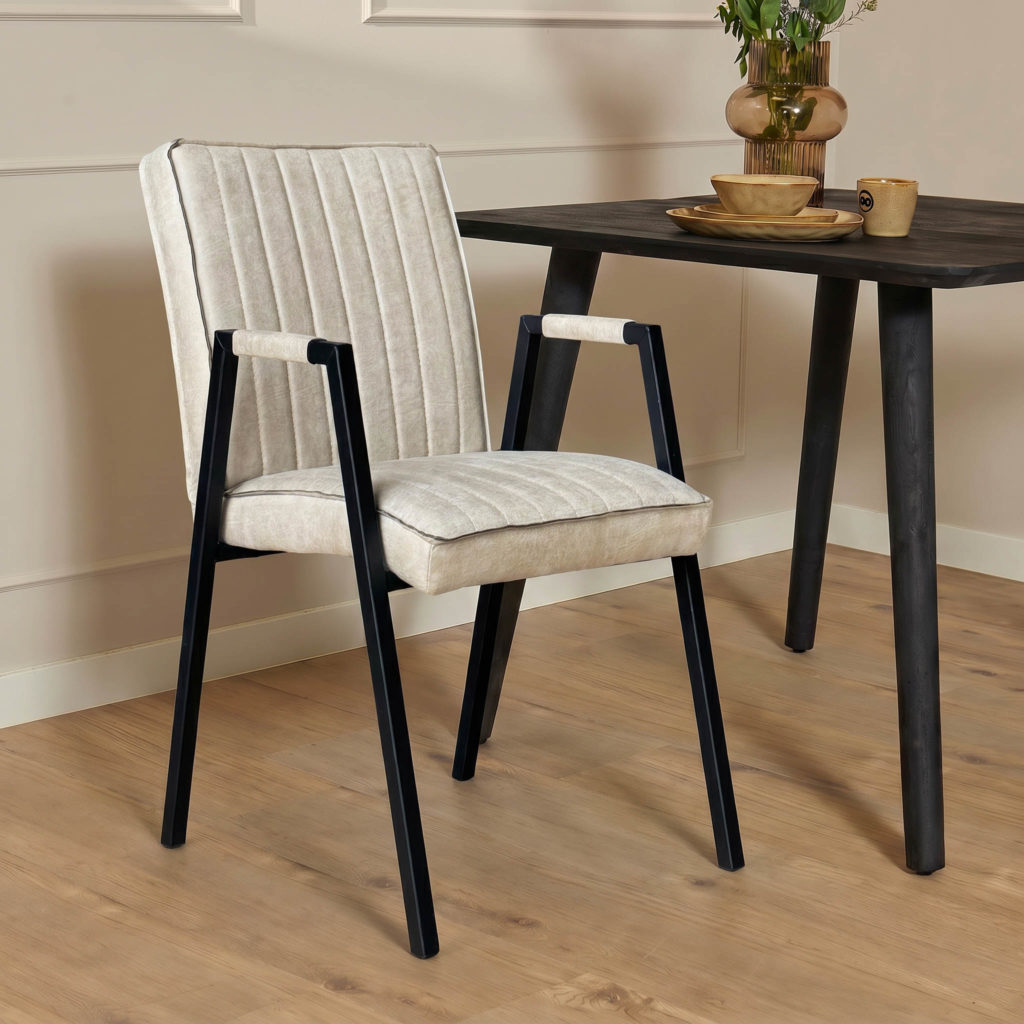 Eetkamerstoel Tivoli Bull | Beige | Met armleuning - Afbeelding 11