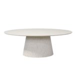 Ovale eettafel Solana Zand Mangohout 210 cm
