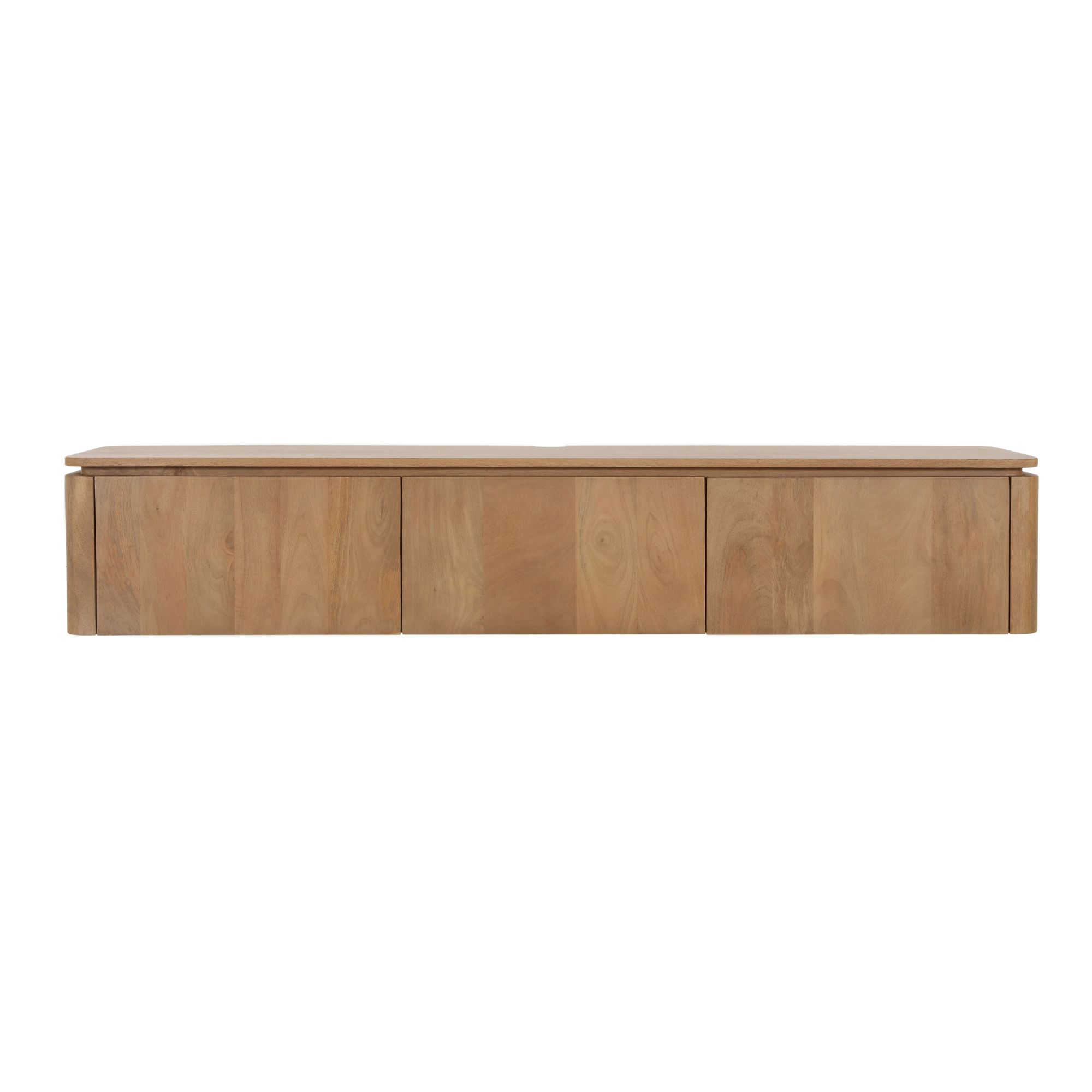 Zwevend tv-meubel Dallas naturel mangohout 165 cm