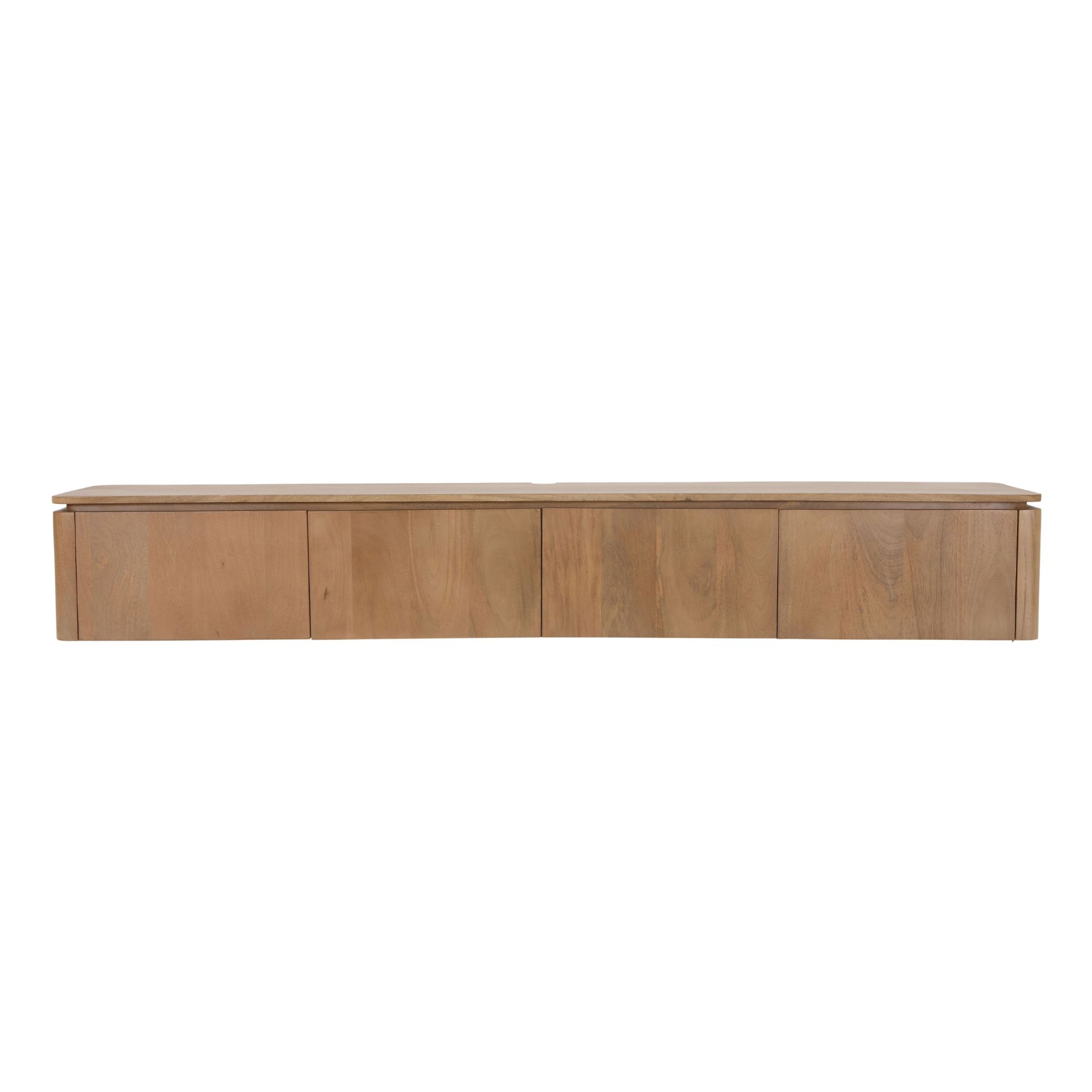 Zwevend tv-meubel Dallas naturel mangohout 210 cm
