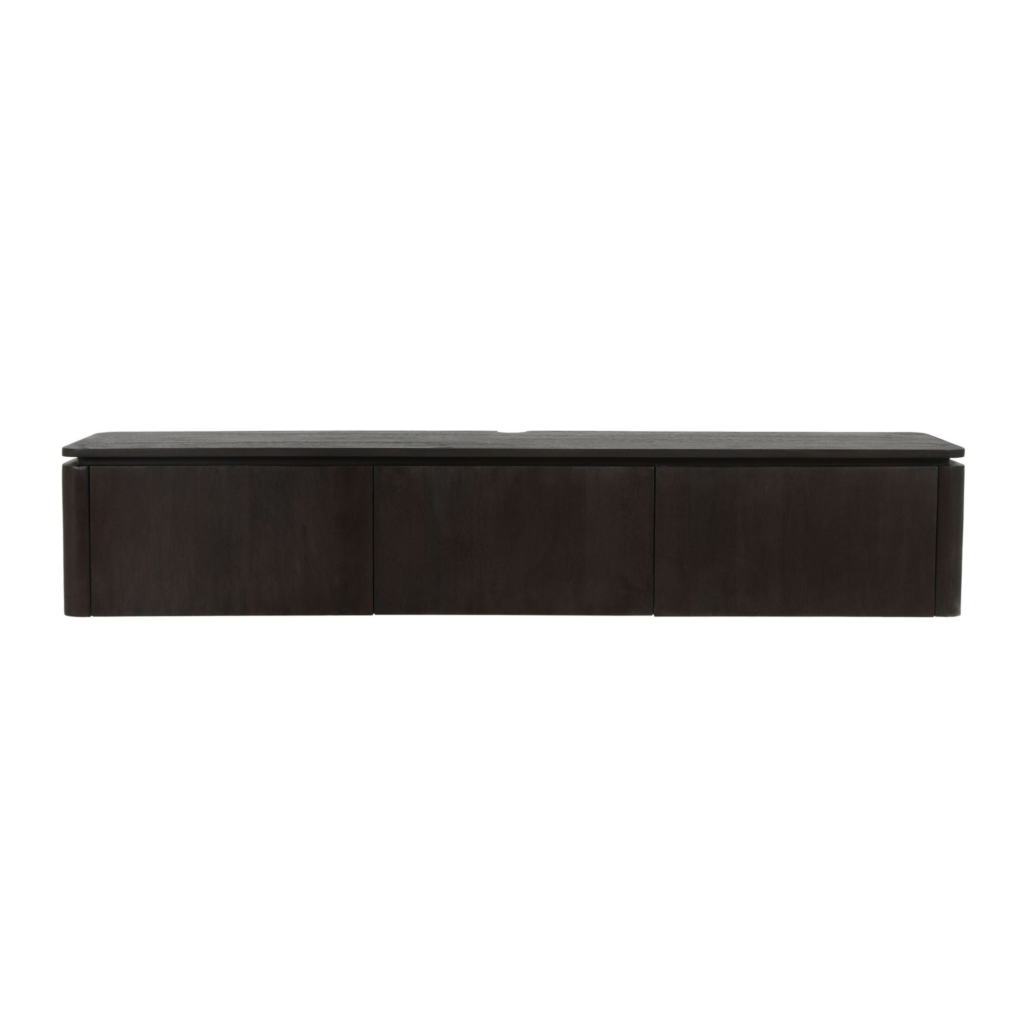 Zwevend tv-meubel Dallas bruin mangohout 165 cm
