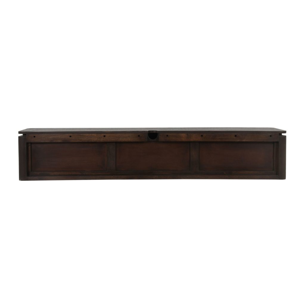 Zwevend tv-meubel Dallas bruin mangohout 165 cm - Afbeelding 5