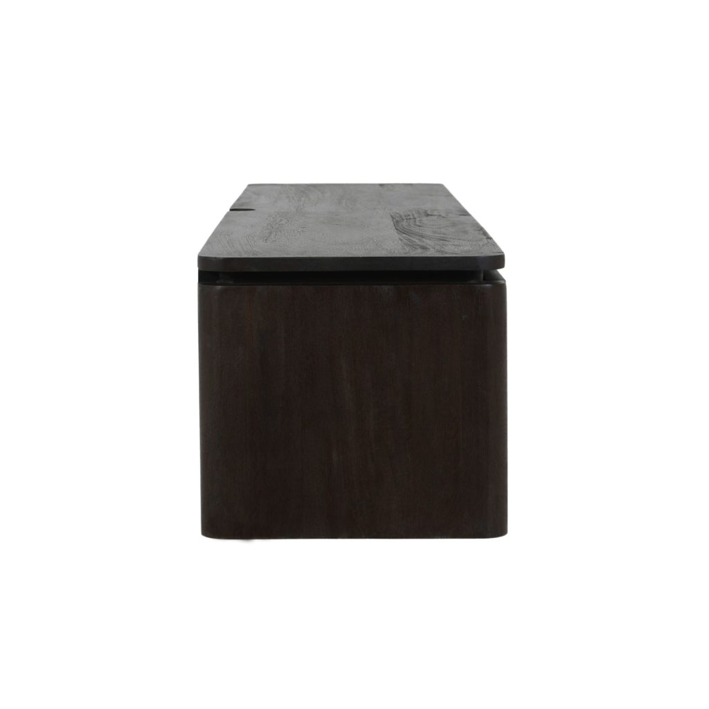 Zwevend tv-meubel Dallas bruin mangohout 165 cm - Afbeelding 6