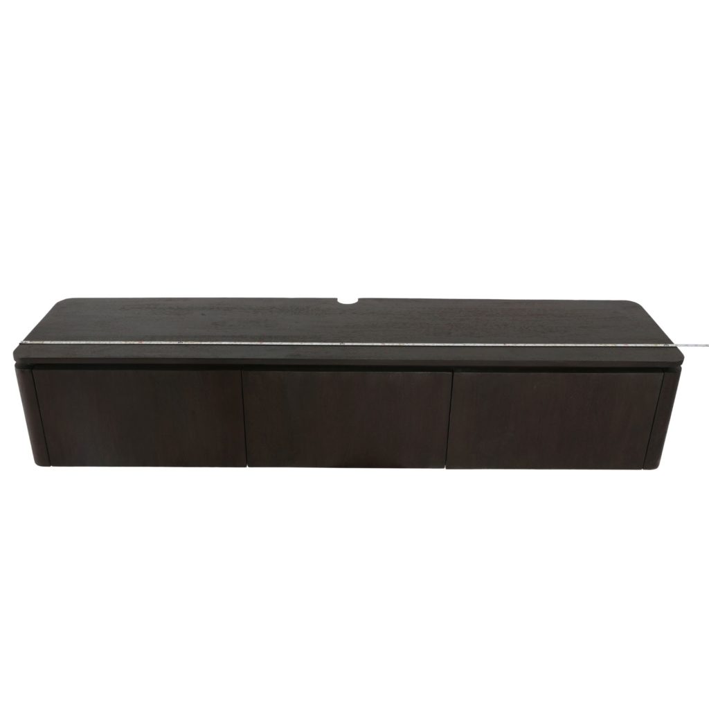 Zwevend tv-meubel Dallas bruin mangohout 165 cm - Afbeelding 7