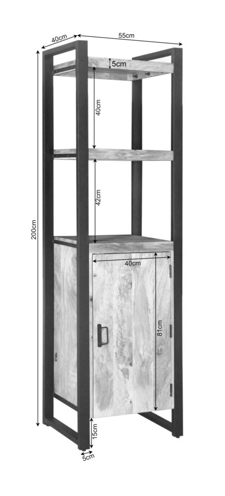 Boekenkast Britt | 55 cm | deur - Afbeelding 5
