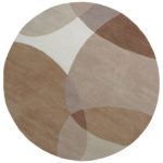 Vloerkleed Abstract Beige/Bruin - Rond ø200 cm