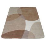 Vloerkleed Abstract Beige/Bruin - Rounded Corners 200 x 280 cm