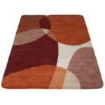 Vloerkleed Abstract Terra/Bruin - Rounded Corners 200 x 280 cm