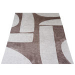 Vloerkleed Ziba Taupe/Creme - 160 x 230 cm