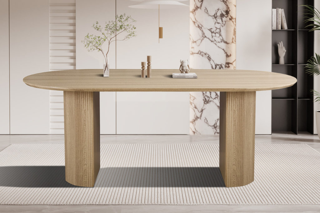 Tafel 'Lagos' 200 cm Ovaal Decor Eik Naturel - Afbeelding 2