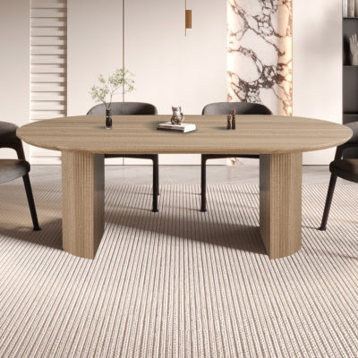 Tafel 'Lagos' 220 cm ovaal decor eik naturel
