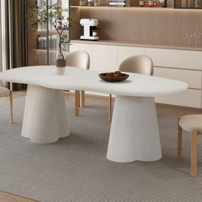 Tafel 'Faro' 220 cm organisch cement