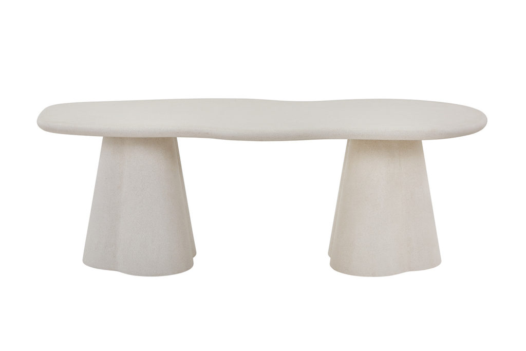 Tafel 'Faro' 220 cm organisch cement - Afbeelding 4