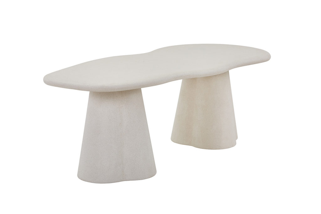 Tafel 'Faro' 220 cm organisch cement - Afbeelding 5