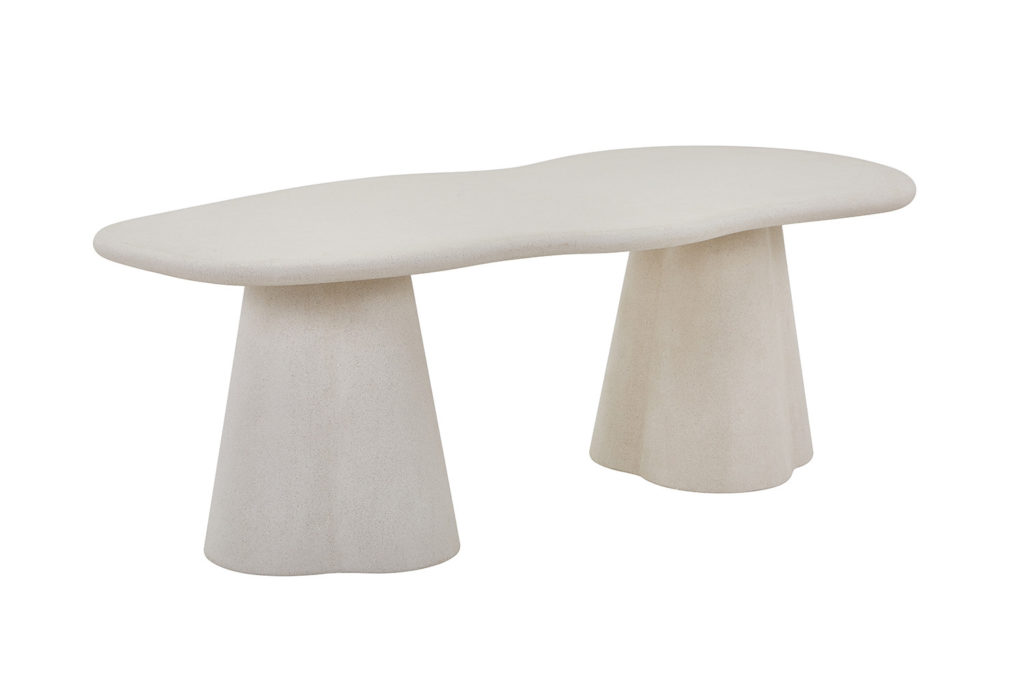 Tafel 'Faro' 220 cm organisch cement - Afbeelding 6