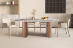 NIEUW - Tafel 'Evora' 210 cm Glanzend Steen Pandora