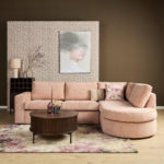 MySofa Alma hoekbank roze 2,5-zits + divan rechts