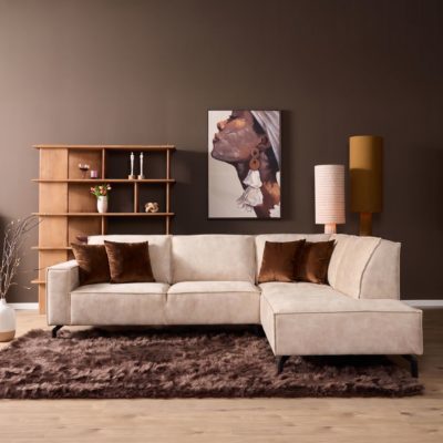 MySofa Floris| 2,5-zits + Divan Rechts | Velvet Beige