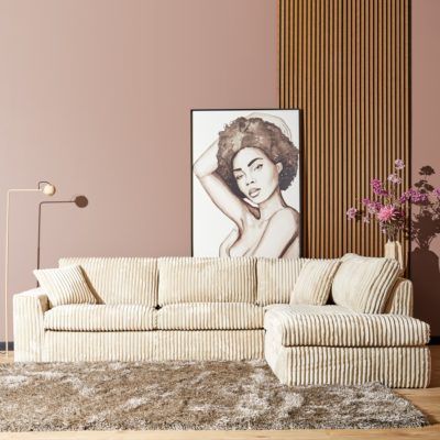 MijnSofa Teddy | 2,5-zits + Divan Rechts | Beige