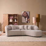 MySofa Novi hoekbank lichtgrijs 3-zits + lounge rechts
