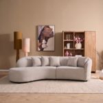 MySofa Novi hoekbank lichtgrijs lounge L + 3-zits