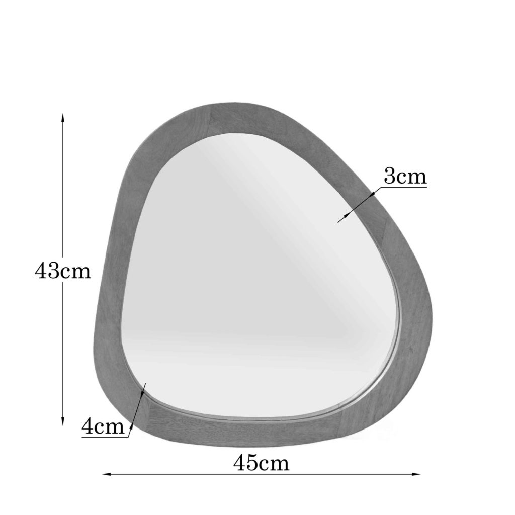 Organische spiegel Lou Zand Mangohout 43 cm - Afbeelding 4