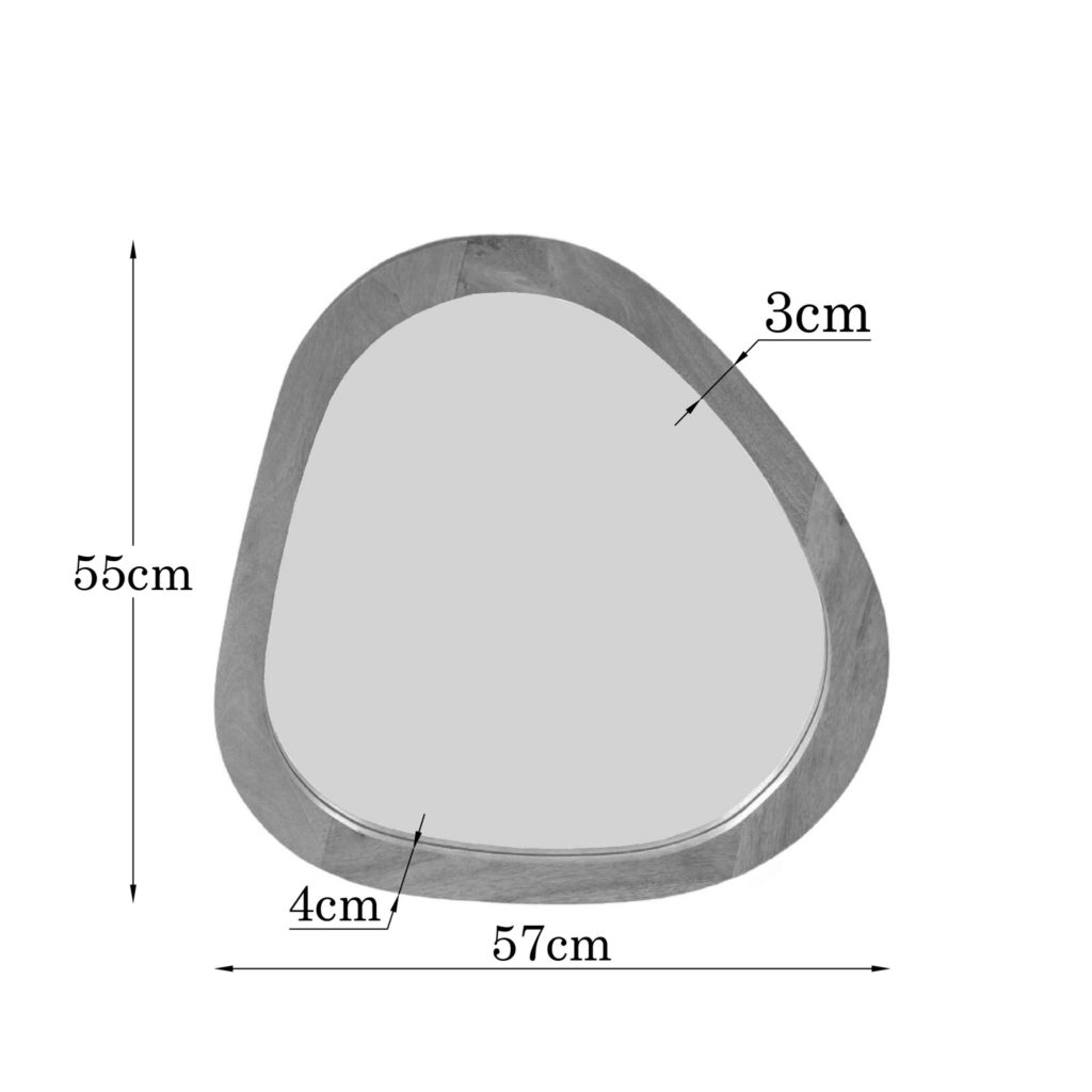 Organische spiegel Lou Zand Mangohout 55 cm - Afbeelding 4