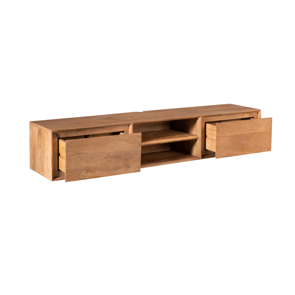 Zwevend tv-meubel Ambiance Naturel | 160 cm - Afbeelding 10