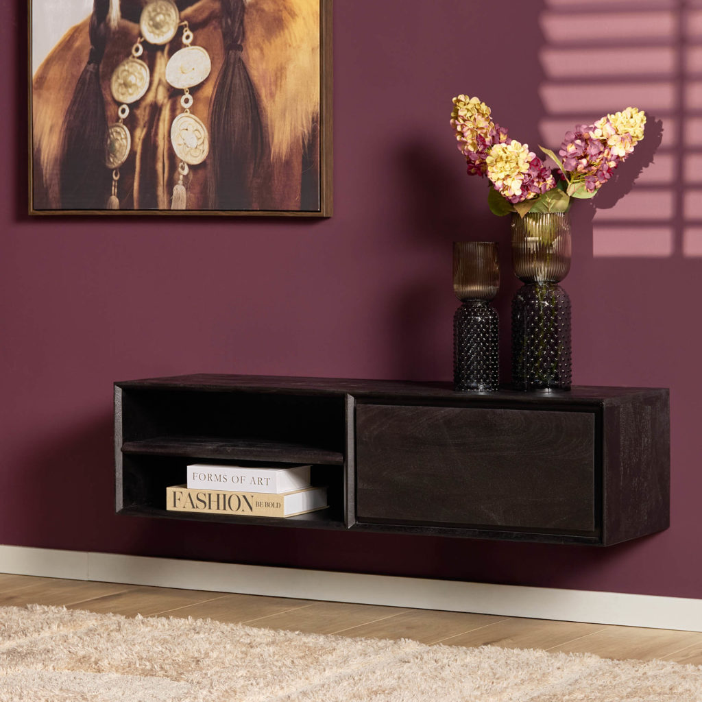 Zwevend tv-meubel Ambiance Zwart | 120 cm - Afbeelding 2