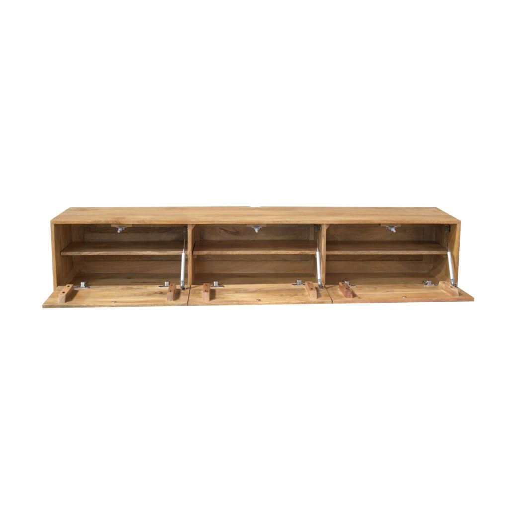 Zwevend tv-meubel Vision licht mango | 160 cm - Afbeelding 4