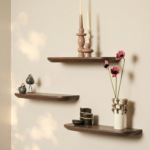 Wandplank Gusta Bruin | 60 cm | Set van 3