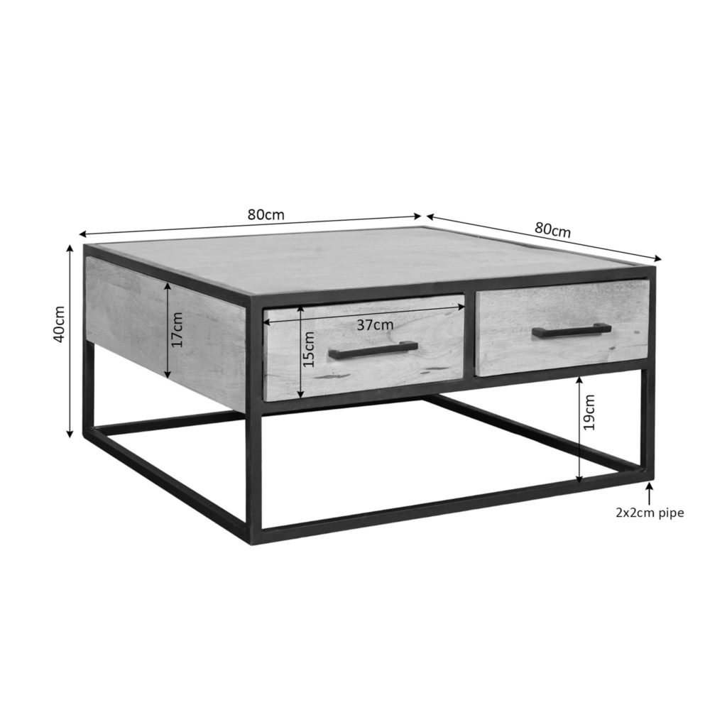 Salontafel Dakota | 80 cm - Afbeelding 6