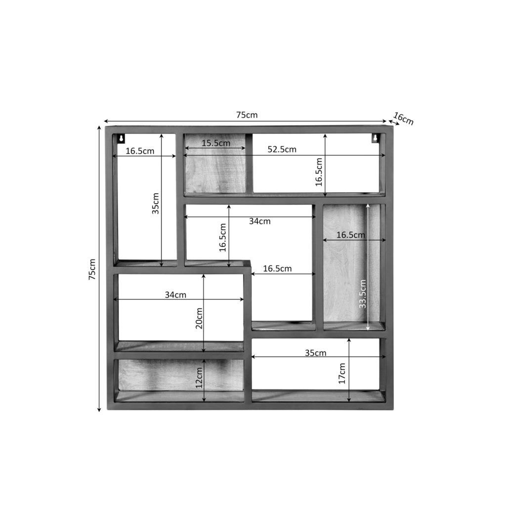 Wandrek Dakota | 75 cm | Vierkant - Afbeelding 5