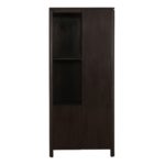 Vakkenkast Dallas links, bruin mangohout, 90 cm