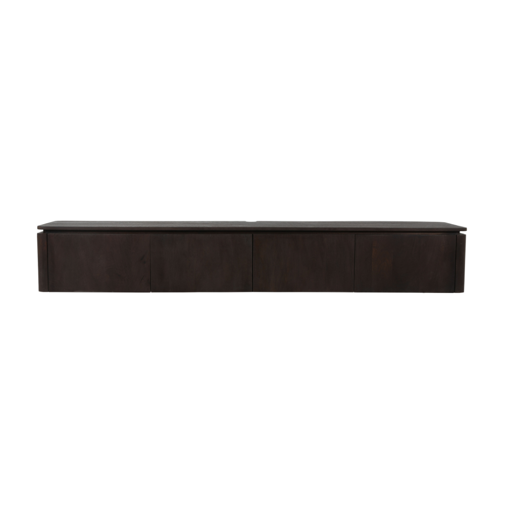 Zwevend tv-meubel Dallas bruin mangohout 210 cm - Afbeelding 2