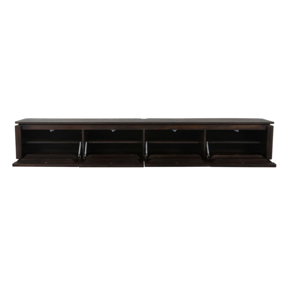 Zwevend tv-meubel Dallas bruin mangohout 210 cm - Afbeelding 3